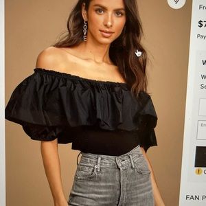 Free People off the shoulder bodysuit NWT